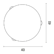 Imagine Lumină de tavan cu sticlă 2XE27 Max 15W Ø400mm Transparent-Bronz Arte Illumina Eris