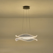 Imagine Lumină suspendată acrilică rotundă LED 36W 3240Lm 3000K Ø540X1250mm neagră Arte Illumina Firenze