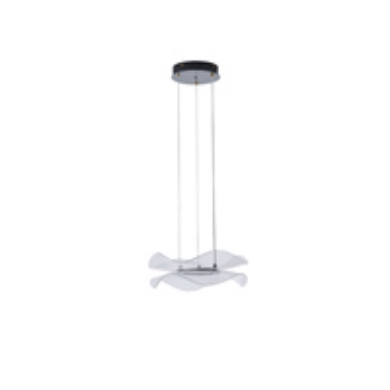 Imagine Lumină suspendată acrilică rotundă LED 24W 2160Lm 3000K Ø340X1250mm neagră Arte Illumina Firenze
