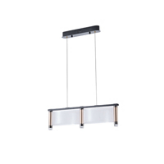 Imagine Lumină suspendată acrilică LED 24W 3024Lm 3000K 600X270X175mm aurie roz Arte Illumina Ravena