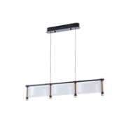 Imagine Lampa suspendată LED acrilic 40W 4320Lm 3000K 900X270X175mm aurie roz Arte Illumina Ravena