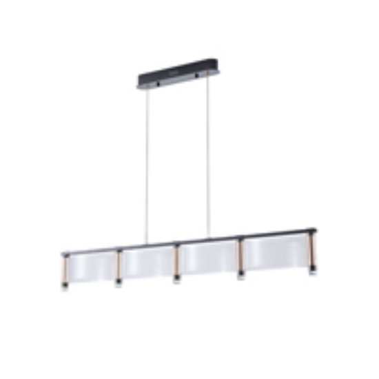 Imagine Lumină suspendată acrilică LED 60W 5400Lm 3000K 1200X270X175mm aur roz Arte Illumina Ravena