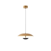 Imagine Lumină suspendată din aluminiu rotund cu LED 7W 338Lm 3000K Ø345X1215mm lemn Arte Illumina Penny