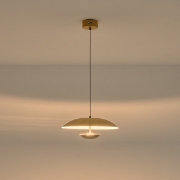 Imagine Lumină suspendată din aluminiu rotund cu LED 7W 338Lm 3000K Ø345X1215mm lemn Arte Illumina Penny