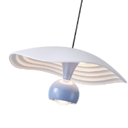 Imagine Lumină suspendată din aluminiu rotund cu LED 8W 400Lm 3000K Ø230mm alb-albastru Arte Illumina Enigma