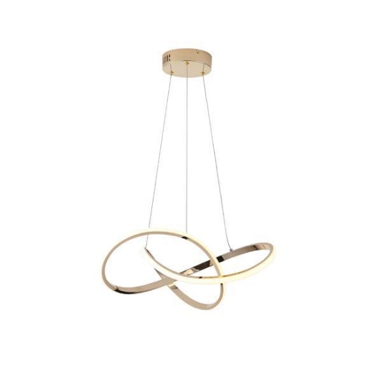 Imagine Lumină suspendată din aluminiu rotund LED 30W 2000Lm 3000K 600X1200mm aurie Arte Illumina Venus