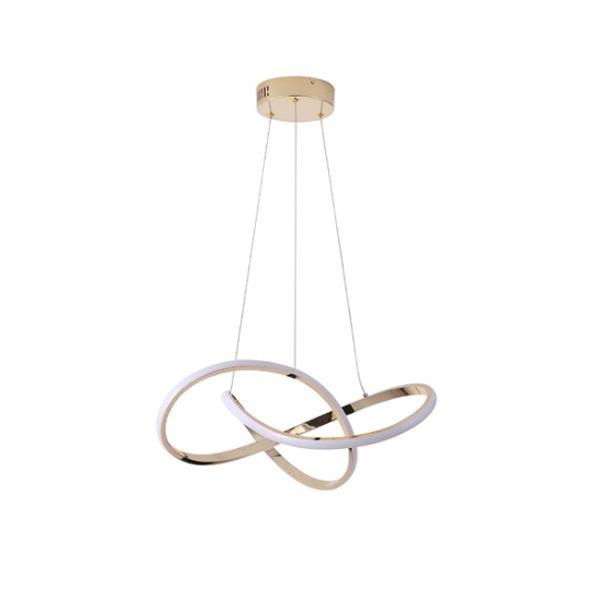 Imagine Lumină suspendată din aluminiu rotund LED 30W 2000Lm 3000K 600X1200mm aurie Arte Illumina Venus