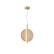 Imagine Lumină suspendată metal-sticlă rotundă LED 12.6W 1500Lm 3000K Ø300X2944mm transparent Arte Illumina Disc