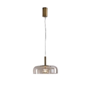 Imagine Lustră suspendată metal-sticlă rotundă LED 8W 960Lm 3000K 300X1390X90mm Koniac Arte Illumina Lobby