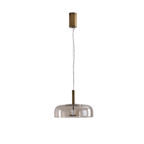 Imagine Lustră suspendată metal-sticlă rotundă LED 8W 960Lm 3000K 300X1390X90mm Koniac Arte Illumina Lobby