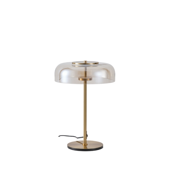 Imagine Lampă de birou metal-sticlă rotundă LED 7W 840Lm 3000K 300X430Ø90mm Koniac Arte Illumina Lobby