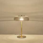 Imagine Lampă de birou metal-sticlă rotundă LED 7W 840Lm 3000K 300X430Ø90mm Koniac Arte Illumina Lobby