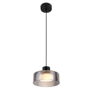 Imagine Lumină suspendată din aluminiu-metal-acrilic LED 8W 624Lm 3000K Ø200X1355mm negru-gri Arte Illumina Nimbus