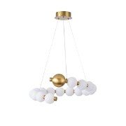 Imagine Lumină suspendată din aluminiu-metal-acril LED 20W 1560Lm 3000K Ø530X1240mm bronz-alb Arte Illumina Trea