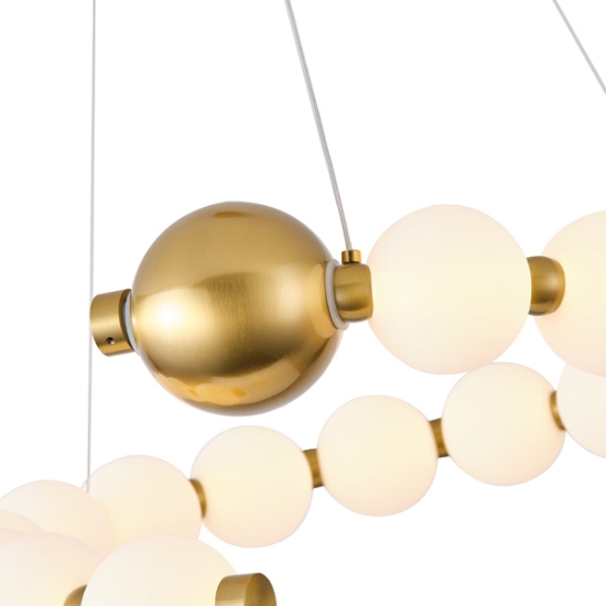 Imagine Lumină suspendată din aluminiu-metal-acril LED 20W 1560Lm 3000K Ø530X1240mm bronz-alb Arte Illumina Trea