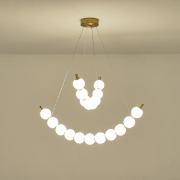 Imagine Lumină suspendată din aluminiu-metal-acrilic LED 19W 1170Lm 3000K 800X400X1420mm bronz-alb Arte Illumina Trea