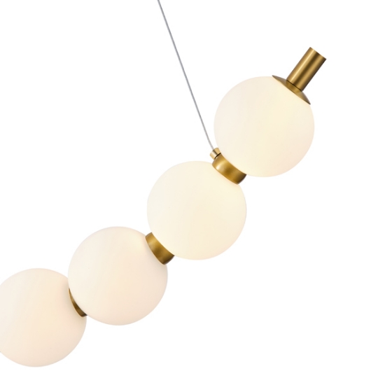 Imagine Lumină suspendată din aluminiu-metal-acrilic LED 19W 1170Lm 3000K 800X400X1420mm bronz-alb Arte Illumina Trea