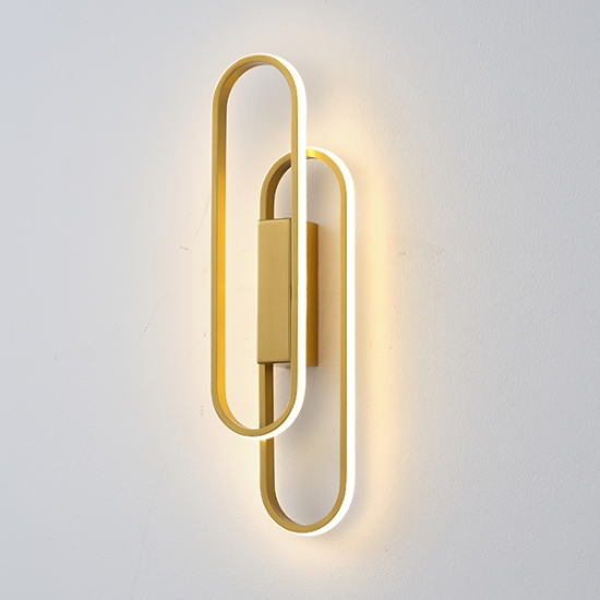 Imagine Aplica de perete din aluminiu LED 18W 2340Lm 3000K 140X500mm aurie Arte Illumina Elix