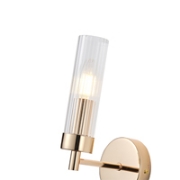 Imagine Aplica de perete metal-sticlă cu un singur bec 1XE14 max 8W 155X100X245mm aurie roz Arte Illumina Viny