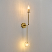 Imagine Aplica metal-sticlă 1XE14 max 8W & 1XG9 max 7W 100X165X800mm aurie-transparentă Arte Illumina Stagona