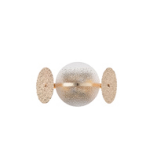 Imagine Aplica metal-sticlă 2 lumini 2XE14 max 8W 160X330X180mm aurie roz Arte Illumina Glow
