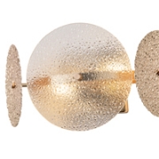 Imagine Aplica metal-sticlă 2 lumini 2XE14 max 8W 160X330X180mm aurie roz Arte Illumina Glow
