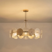 Imagine Lumină suspendată metal-sticlă 8 lumini 8XE14 max 8W 700X690mm aur rose Arte Illumina Glow