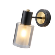 Imagine Aplica de perete metal-sticlă cu un singur bec 1XE14 max 8W 180x100x210mm negru-bronz Arte Illumina Silence