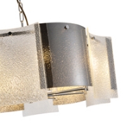 Imagine Lumină suspendată metal-sticlă 8 lumini 8XE14 max 8W 8650X680mm argintie Arte Illumina Folia