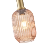 Imagine Lustră metal-sticlă cu un singur corp 1xE27 Max15W 130x165x1485mm Amber Arte Illumina Topaz