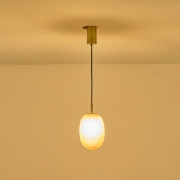 Imagine Lampa suspendată metal-sticlă cu un singur bec 1xE14 max 8W Ø150x150x1530mm amber Arte Illumina Candy