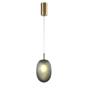 Imagine Lampa suspendată metal-sticlă cu un singur corp 1xE14 max 8W Ø150x150x1530mm gri Arte Illumina Candy