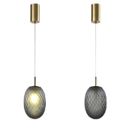 Imagine Lampa suspendată metal-sticlă cu un singur corp 1xE14 max 8W Ø150x150x1530mm gri Arte Illumina Candy