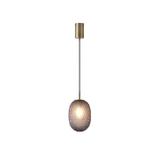 Imagine Lumină suspendată metal-sticlă cu un singur corp 1XE14 Max 8W Ø150X150X1530mm Koniac Arte Illumina Candy