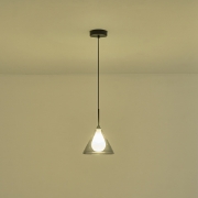 Imagine Lumină suspendată metal-sticlă cu un singur corp 1xG9 Max 7W Ø180X1663mm transparent Arte Illumina Delta