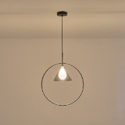 Imagine Lumină suspendată metal-sticlă cu un singur bec 1xG9 Max 7W Ø410X1610mm transparent Arte Illumina Delta