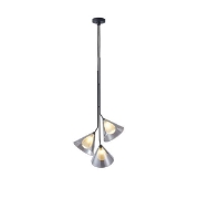 Imagine Lumină suspendată metal-sticlă 3 lumini 3xG9 Max 7W Ø300x1800mm transparent Arte Illumina Delta