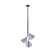 Imagine Lumină suspendată metal-sticlă 3 lumini 3xG9 Max 7W Ø300x1800mm transparent Arte Illumina Delta