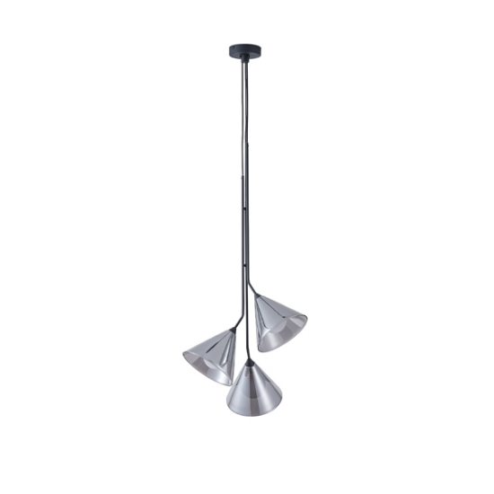 Imagine Lumină suspendată metal-sticlă 3 lumini 3xG9 Max 7W Ø300x1800mm transparent Arte Illumina Delta