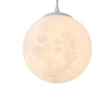 Imagine Lampa suspendată metal-acrilică rotundă cu un singur bec 1X27 Max 15W Ø200X1270mm alb Arte Illumina Selini