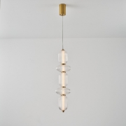 Imagine Lumină suspendată din sticlă și metal LED 24W 1900Lm 3000K 250X860X1460mm TRIAC Dimming Transparent Arte Illumina Verena