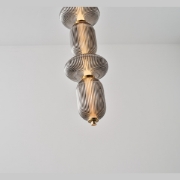 Imagine Lumină suspendată din sticlă și metal LED 24W 1900Lm 3000K 250X860X1460mm TRIAC Dimming Transparent Arte Illumina Verena