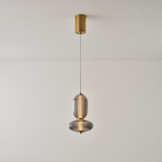 Imagine Lumină suspendată din sticlă și metal LED 10W 800Lm 3000K 220X430X1450mm TRIAC Dimming Transparent Arte Illumina Verena