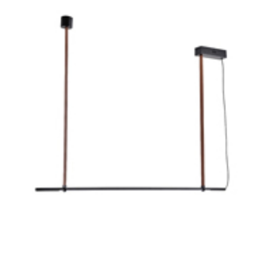 Imagine Lumină suspendată metal-încălțată LED 25W 1750Lm 3000K 1400X60X1200mm negru Arte Illumina Linea