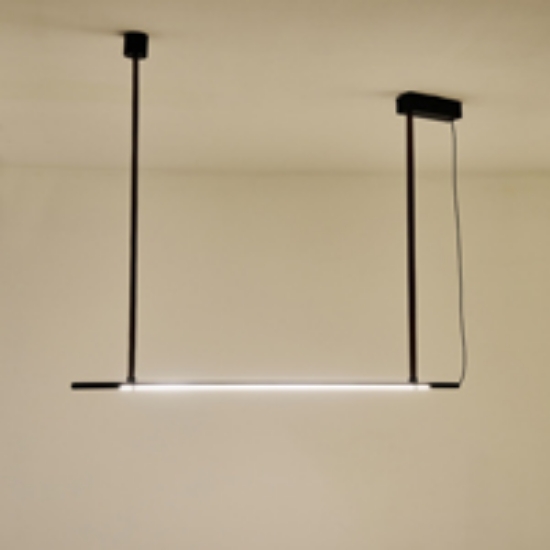 Imagine Lumină suspendată metal-încălțată LED 25W 1750Lm 3000K 1400X60X1200mm negru Arte Illumina Linea