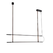 Imagine Lampa suspendată metal-întreținut LED 45W 3150Lm 3000K 1400X60X1200mm neagră Arte Illumina Linea