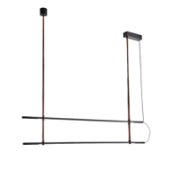 Imagine Lampa suspendată metal-întreținut LED 45W 3150Lm 3000K 1400X60X1200mm neagră Arte Illumina Linea