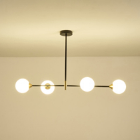 Imagine Lumină suspendată metal-sticlă 4 lumini 4xG9 Max 7W Ø1000x570mm negru-bronz Arte Illumina Pools