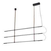 Imagine Lampa suspendată metal-ulei LED 75W 5250Lm 3000K 1400X60X1200mm neagră Arte Illumina Linea