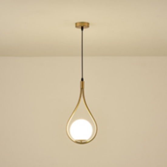 Imagine Lumină suspendată metal-sticlă unică 1XE27 max 15W 210X150X1490mm alb-bronz Arte Illumina Orba